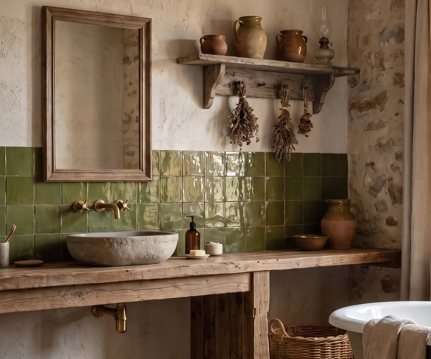 Baño natural con Ibiza · Verde Oliva